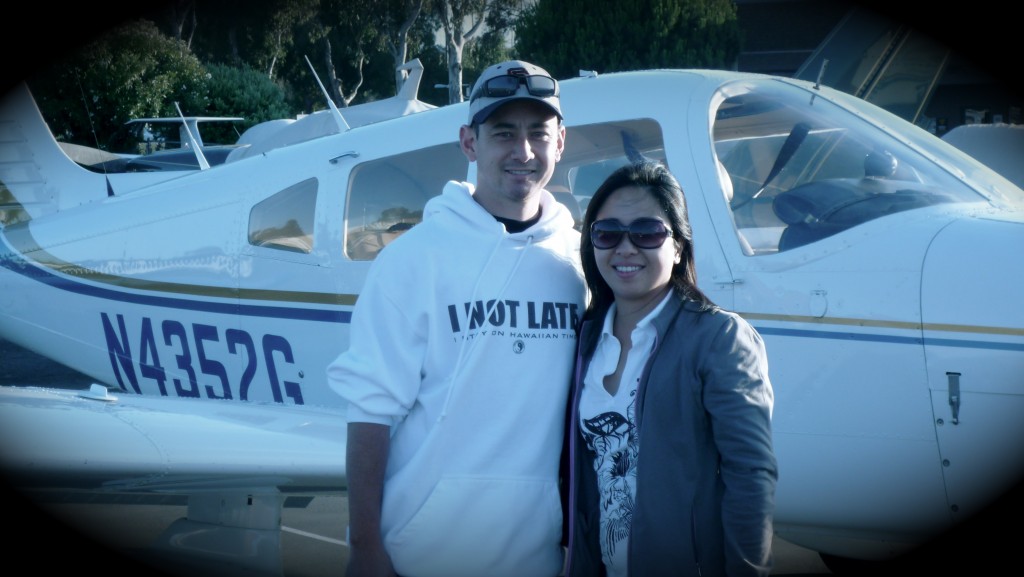Darren & Joy before their 1st general aviation flight. 