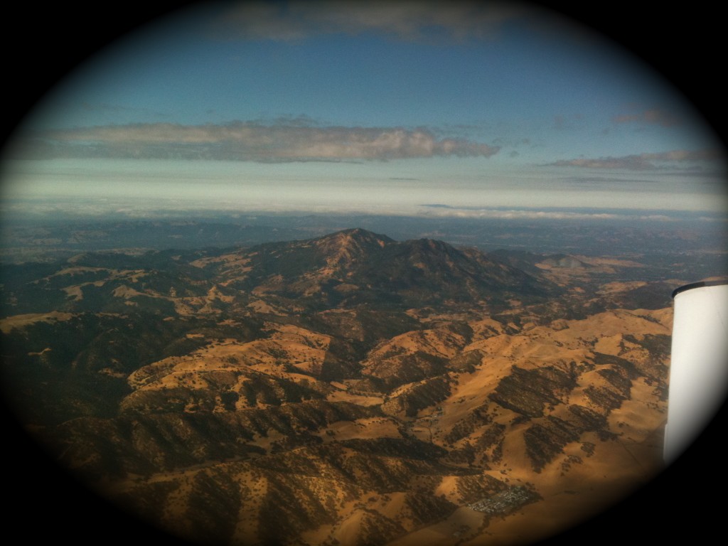 Flying at 6,500 ft east of Mt. Diablo on a beautiful fall morning. 