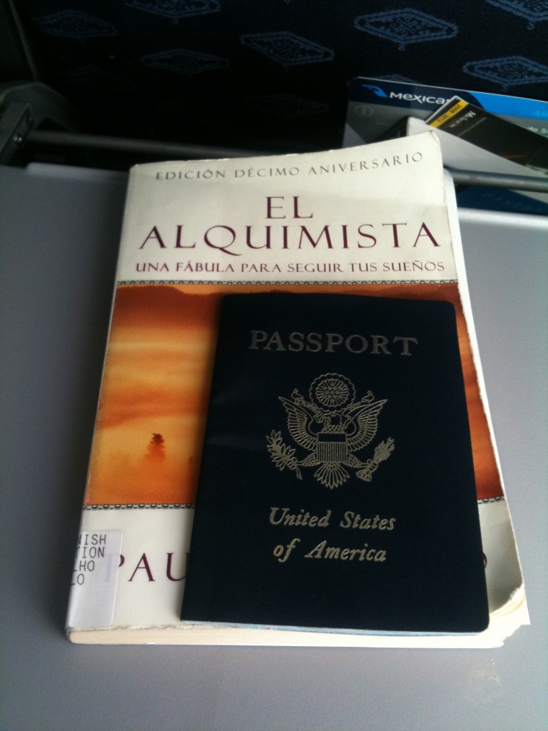 I got my passport and my book...time for another flight to Mexico! 